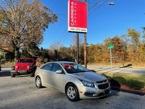 2015 Chevrolet Cruze for sale at CARRERA IMPORTS INC in Winston Salem NC