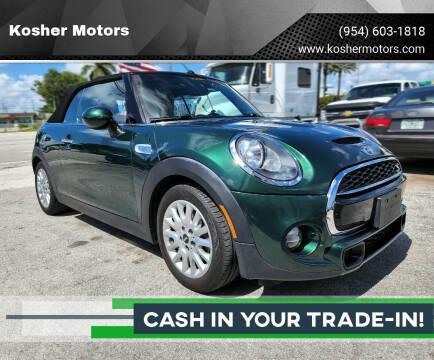 2016 MINI Convertible for sale at Kosher Motors in Hollywood FL