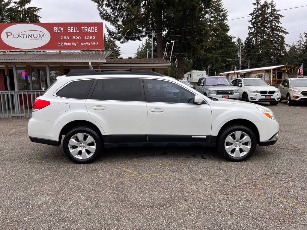 2012 Subaru Outback for sale at PLATINUM AUTO SALES INC in Lacey, WA