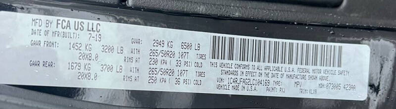 2020 Jeep Grand Cherokee Altitude