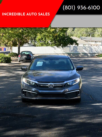 2020 Honda Civic for sale at INCREDIBLE AUTO SALES in Bountiful UT