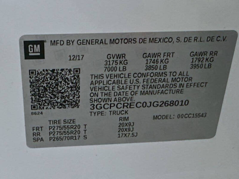 2018 Chevrolet Silverado 1500