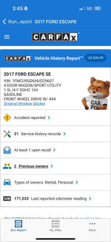 2017 Ford Escape for sale at Sinclair Auto Inc. in Pendleton IN