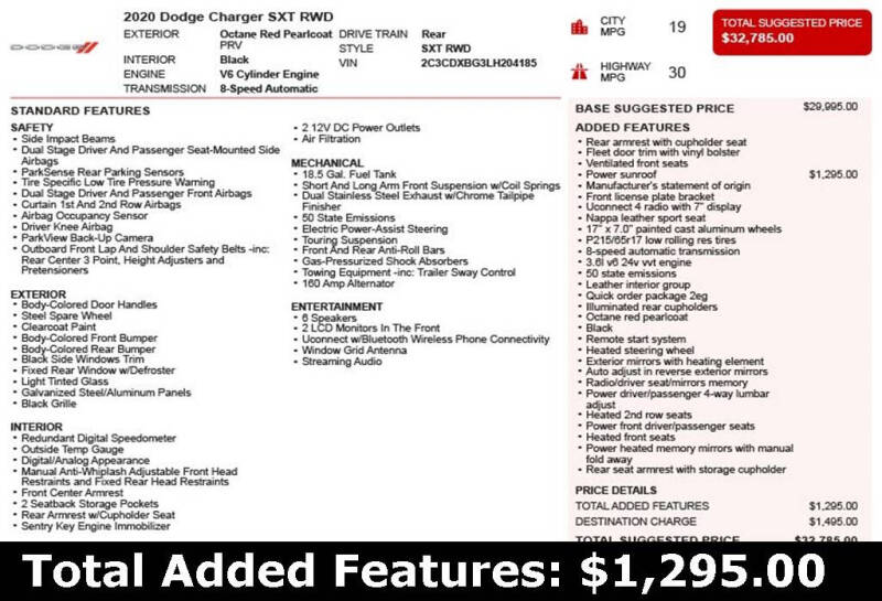 2020 Dodge Charger SXT