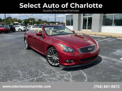 2015 Infiniti Q60 Convertible for sale at Select Auto of Charlotte in Matthews NC