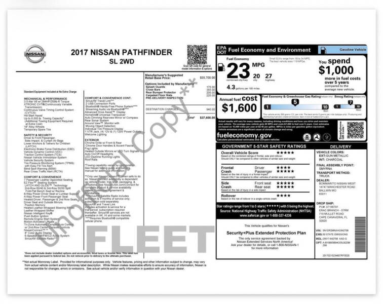 2017 Nissan Pathfinder SL