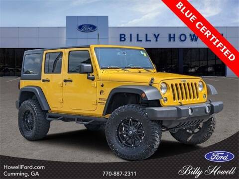 2015 Jeep Wrangler Unlimited for sale at BILLY HOWELL FORD LINCOLN in Cumming GA