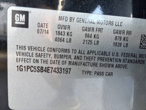 2014 Chevrolet Cruze 1LT Auto