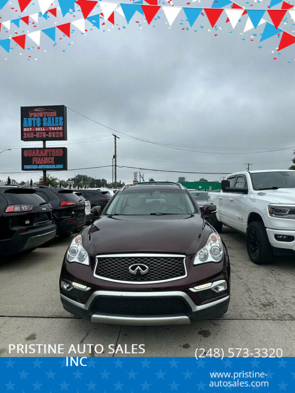 2017 Infiniti QX50 for sale at PRISTINE AUTO SALES INC in Pontiac MI