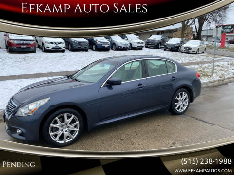 2011 Infiniti G37 Sedan for sale at Efkamp Auto Sales in Des Moines IA