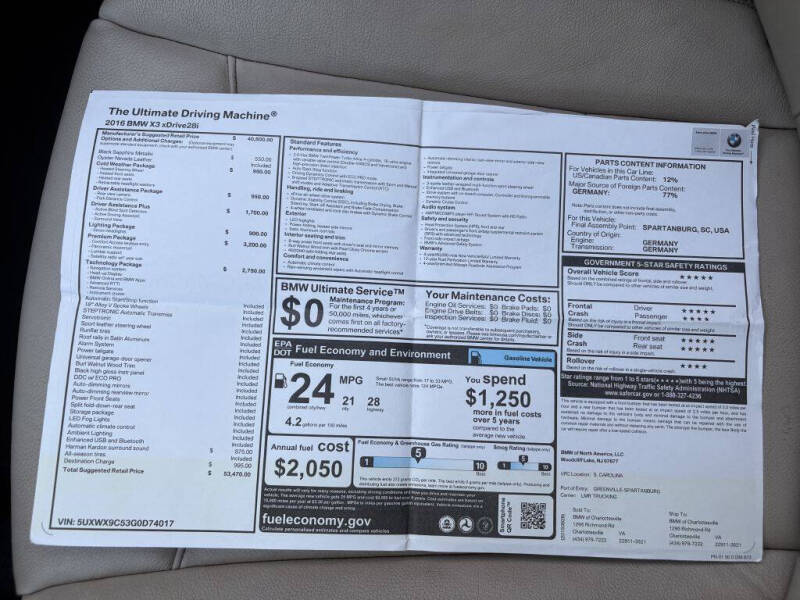 2016 BMW X3 xDrive28i