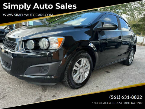 2016 Chevrolet Sonic for sale at Simply Auto Sales in Palm Beach Gardens FL