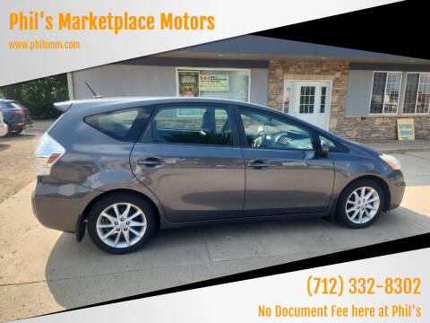 2013 Toyota Prius v for sale at Phil's Marketplace Motors in Arnolds Park IA