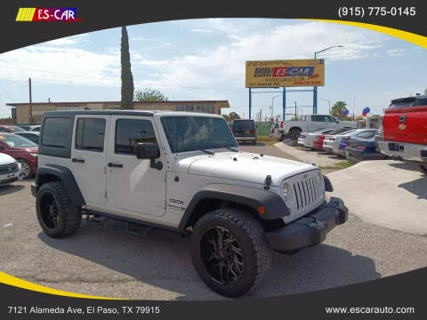 2018 Jeep Wrangler JK Unlimited for sale at Escar Auto in El Paso TX