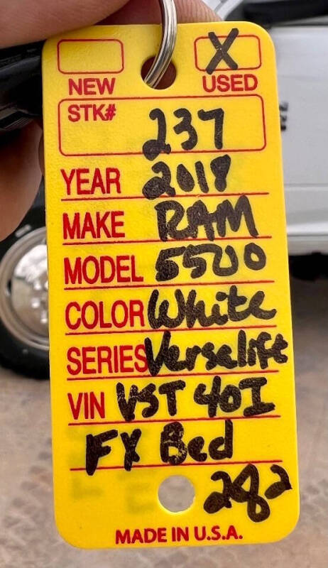 2018 RAM 5500