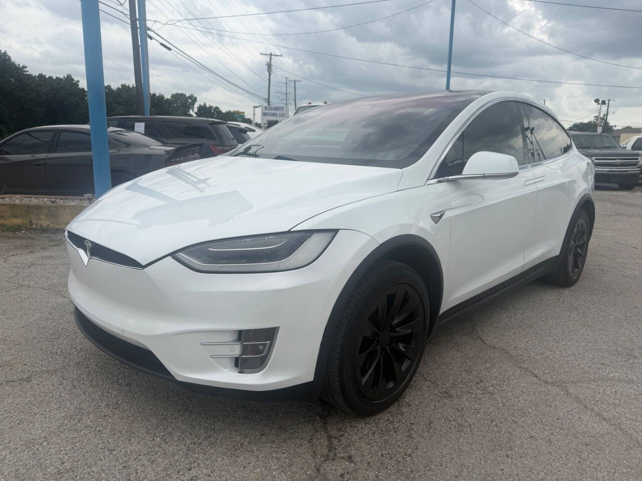 Pearl White Multi-Coat 2018 Tesla Model X SUV / Crossover All-Wheel Drive 1-Speed Automatic