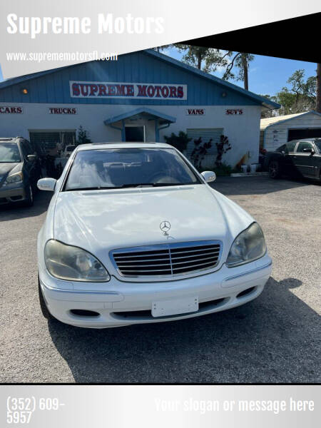 2001 Mercedes-Benz S-Class for sale at Supreme Motors in Tavares FL