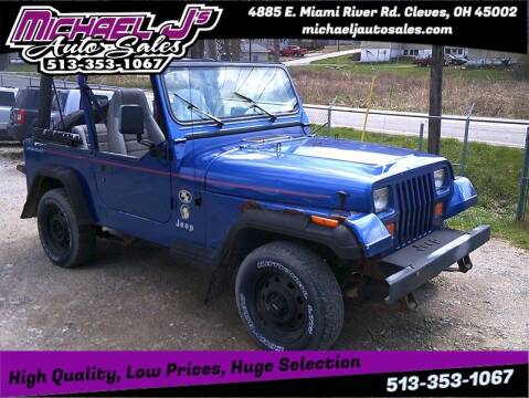 1995 Jeep Wrangler for sale at MICHAEL J'S AUTO SALES in Cleves OH