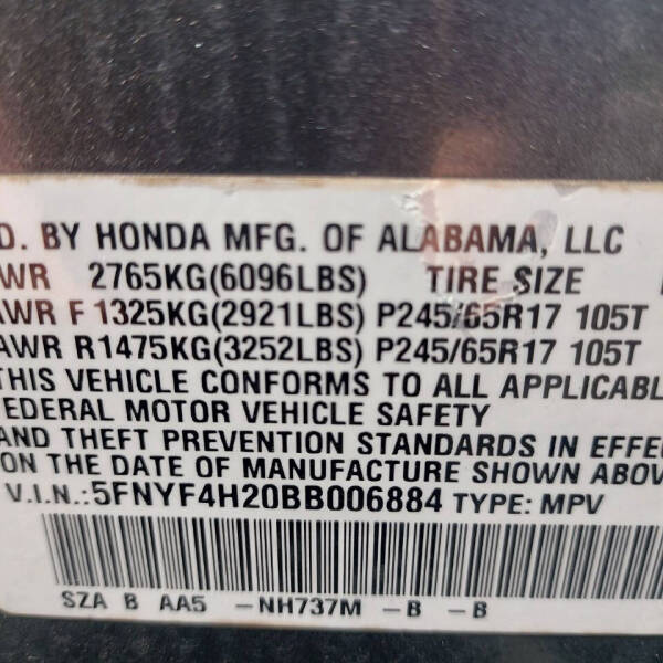2011 Honda Pilot LX