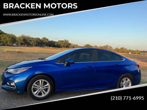 2017 Chevrolet Cruze for sale at BRACKEN MOTORS in San Antonio TX