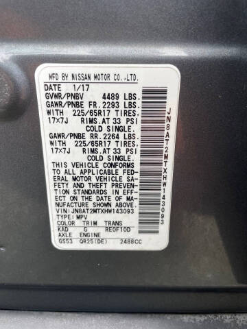 2017 Nissan Rogue SV