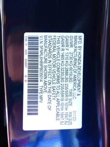 2023 Honda Odyssey Touring