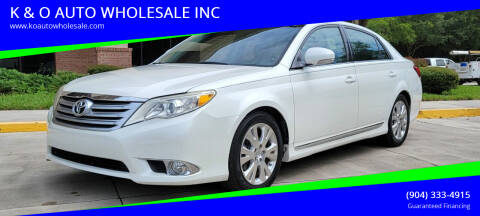2011 Toyota Avalon for sale at K & O AUTO WHOLESALE INC in Jacksonville FL