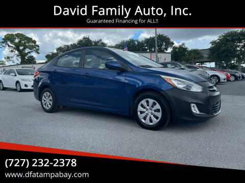 2015 Hyundai Accent for sale at David Family Auto, Inc. in New Port Richey FL