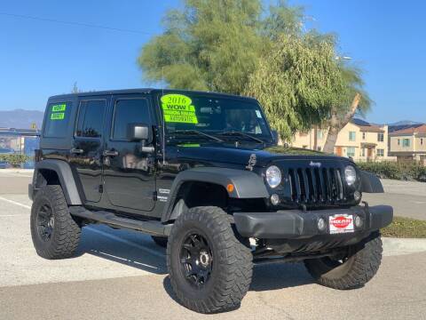 2016 Jeep Wrangler Unlimited for sale at Esquivel Auto Depot in Rialto CA