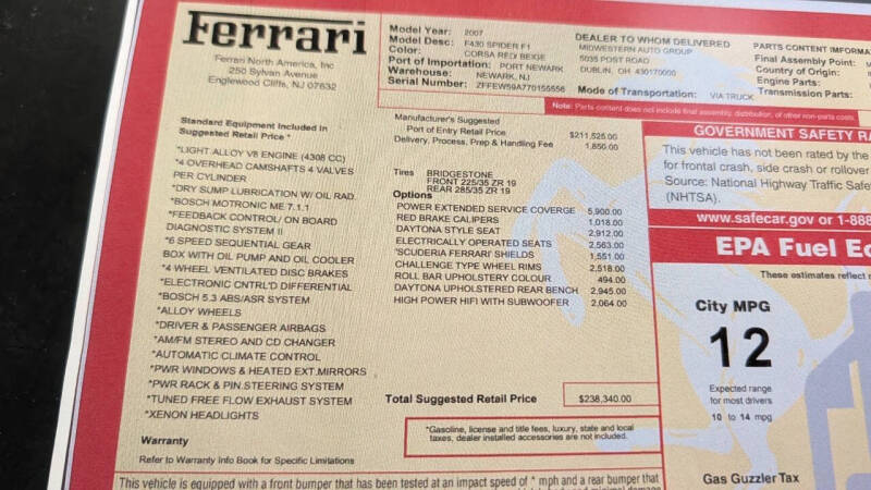 2007 Ferrari F430 F1 Spider