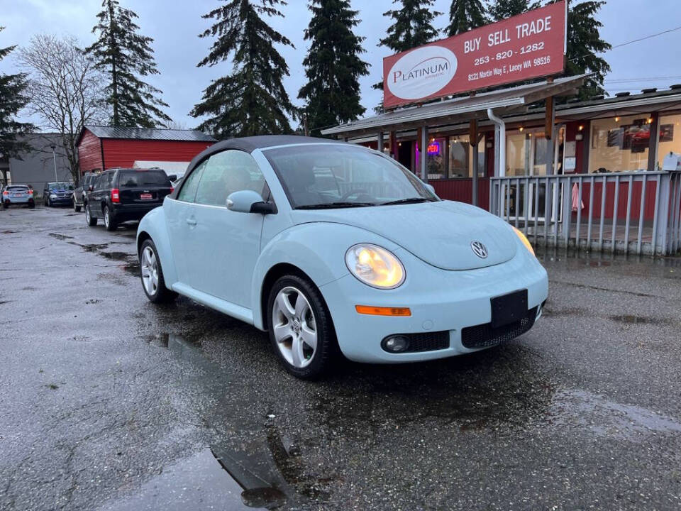 2006 Volkswagen New Beetle Convertible for sale at PLATINUM AUTO SALES INC in Lacey, WA