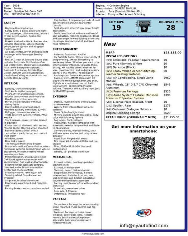 2008 Pontiac Solstice GXP