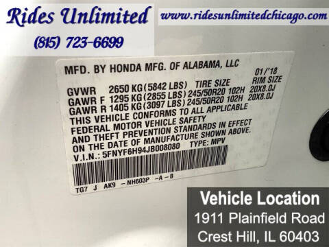 2018 Honda Pilot Touring