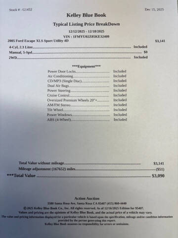 2005 Ford Escape XLS