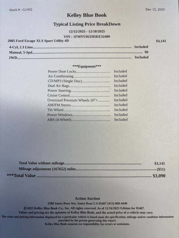 2005 Ford Escape XLS