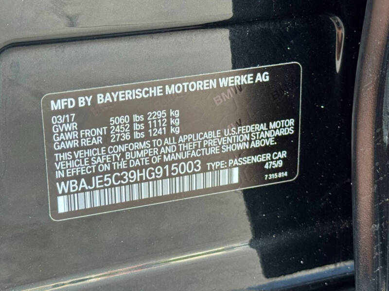 2017 BMW 5 Series 540i