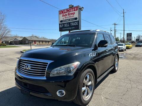2014 Infiniti QX80 for sale at Unlimited Auto Group in West Chester OH