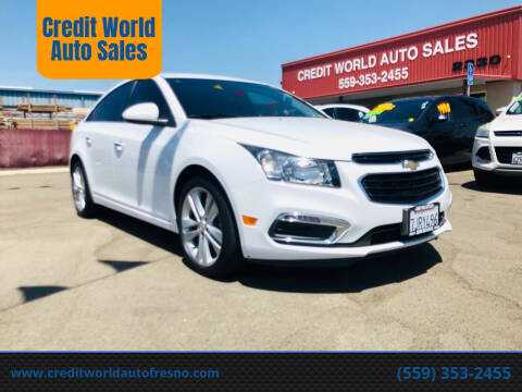 2015 Chevrolet Cruze for sale at Credit World Auto Sales in Fresno CA