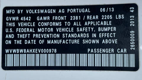 2014 Volkswagen Eos Komfort SULEV