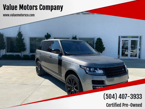 2017 Land Rover Range Rover for sale at Value Motors Company in Marrero LA