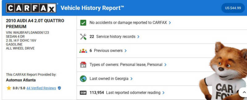 2010 Audi A4 2.0T quattro Premium