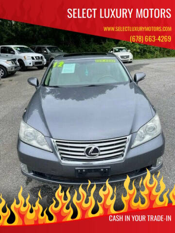 2012 Lexus ES 350 for sale at Select Luxury Motors in Cumming GA
