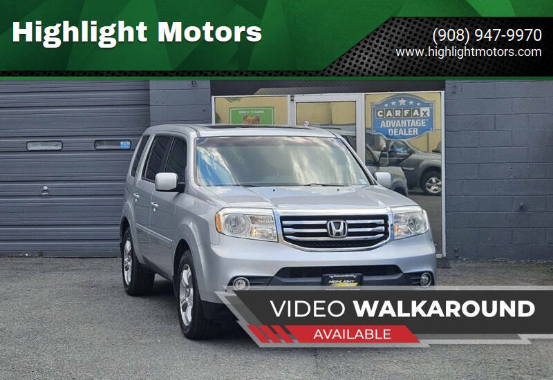 2012 Honda Pilot for sale at Highlight Motors in Linden NJ