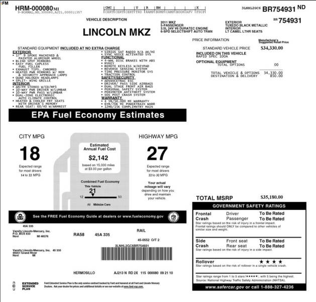 2011 Lincoln MKZ