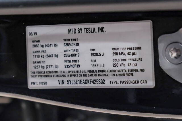 2019 Tesla Model 3 Standard Range Plus