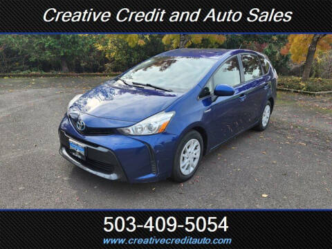 2015 Toyota Prius v for sale at Creative Credit & Auto Sales in Salem OR