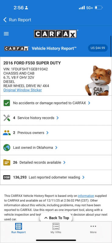 2016 Ford F-550 Super Duty