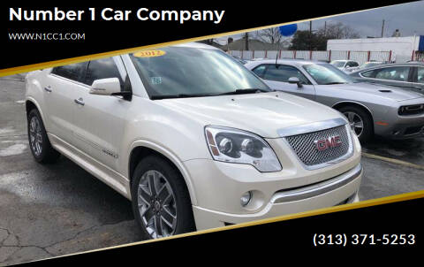 2012 GMC Acadia for sale at NUMBER 1 CAR COMPANY in Detroit MI