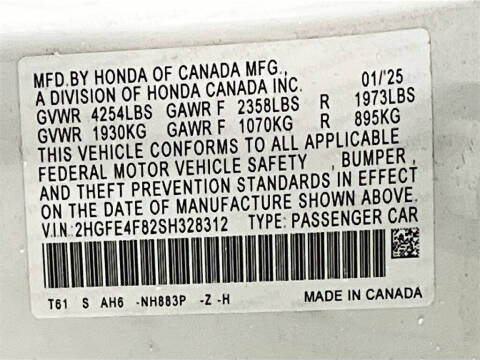 2025 Honda Civic Hybrid Sport