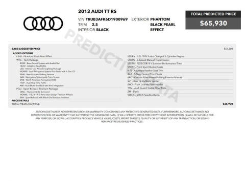 2013 Audi TT RS 2.5 quattro